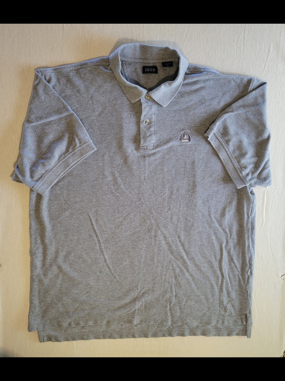 Izod Gray Men's Polo with Embroidered Crest